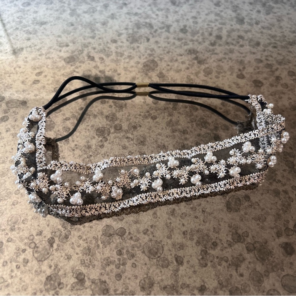 Elegant Crystal Rhinestone Jewerly Beaded Bridal Wedding Elastic Headbands